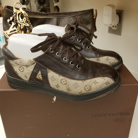 AUTH LOUIS VUITTON SNEAKERS MONOGRAM MINI 35 SHOES - Picture 2 of 8